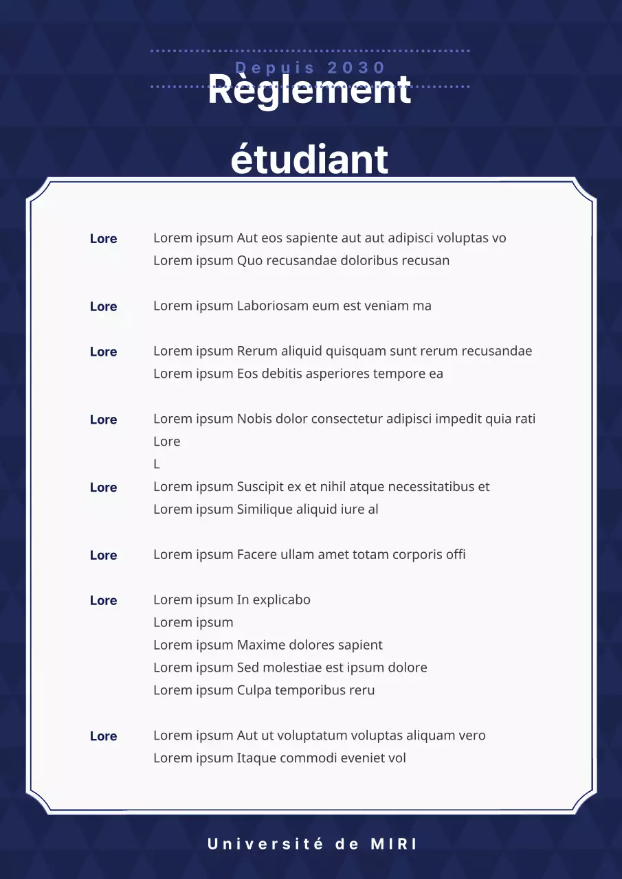 Guide du règlement intérieur de l'association des étudiants bleu et marine