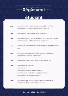 Guide du règlement intérieur de l'association des étudiants bleu et marine
