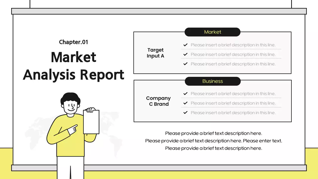 Yellow Minimal Market Report Presentation