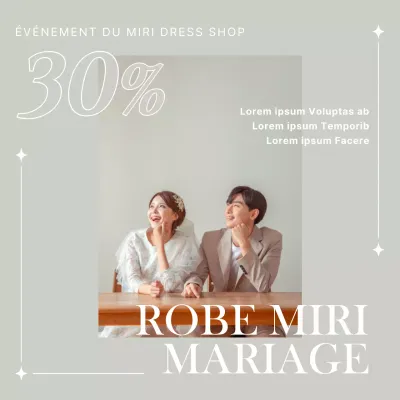 Robe de mariée beige Détails de l'événement