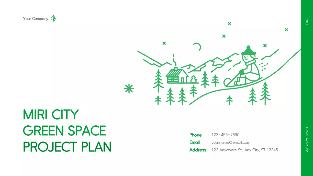 Green Modern Project Plan Document Presentation
