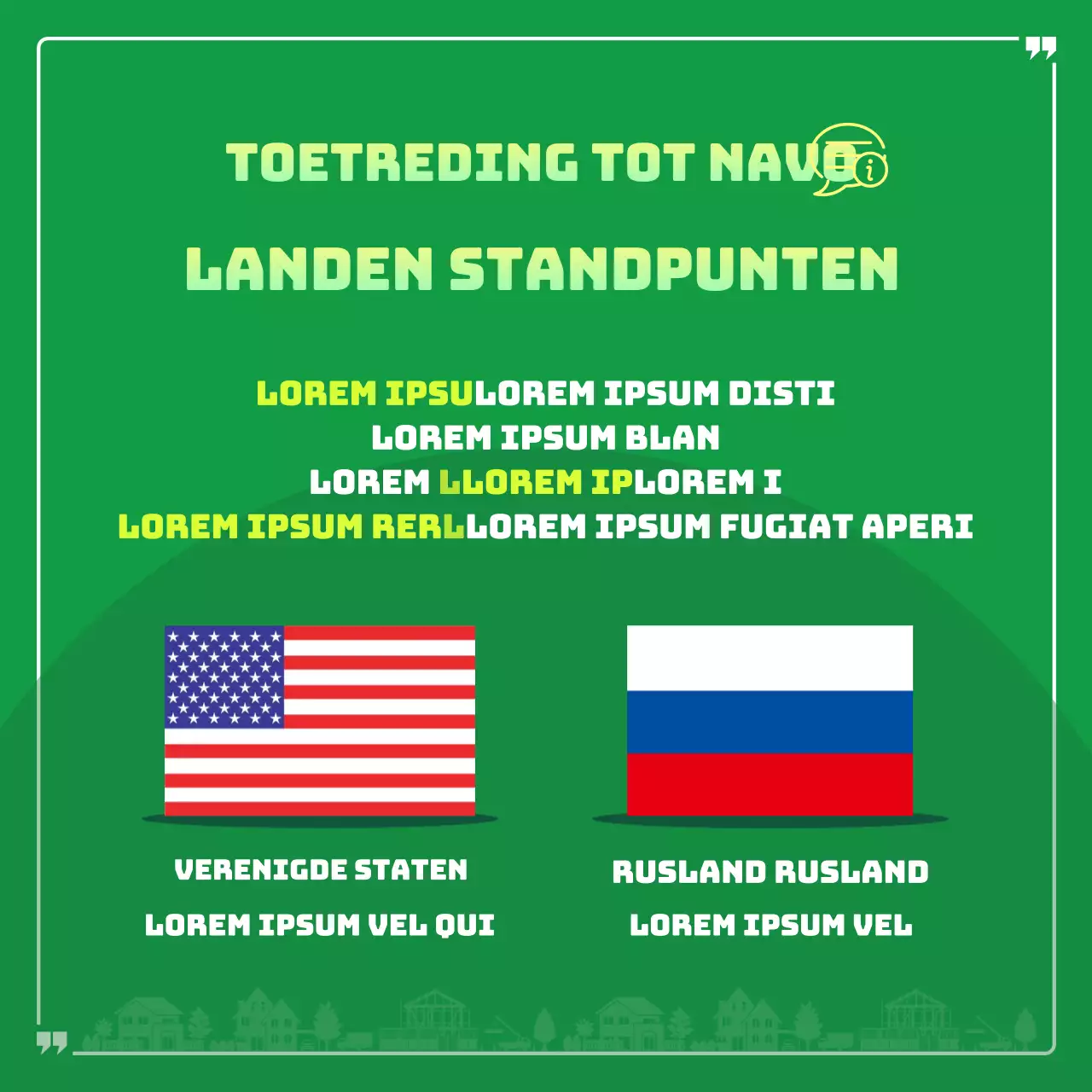 Grensoverschrijdende uitzichten in groen en geel CardNews