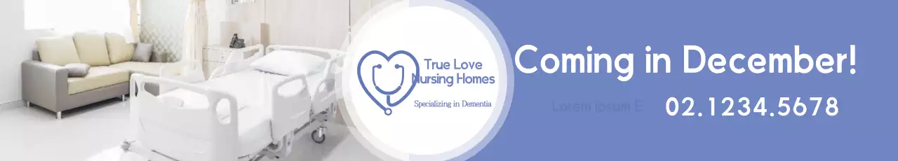 Banner de anúncio de enfermagem limpa azul