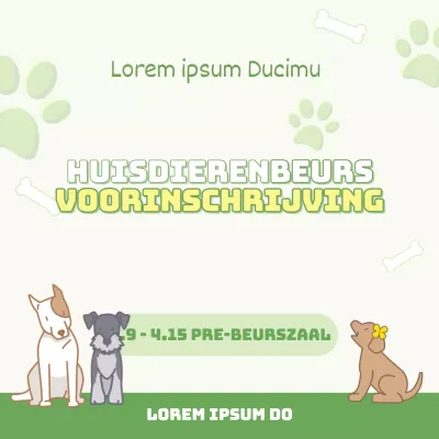 Promoot Pet Fair op sociale media in het groen