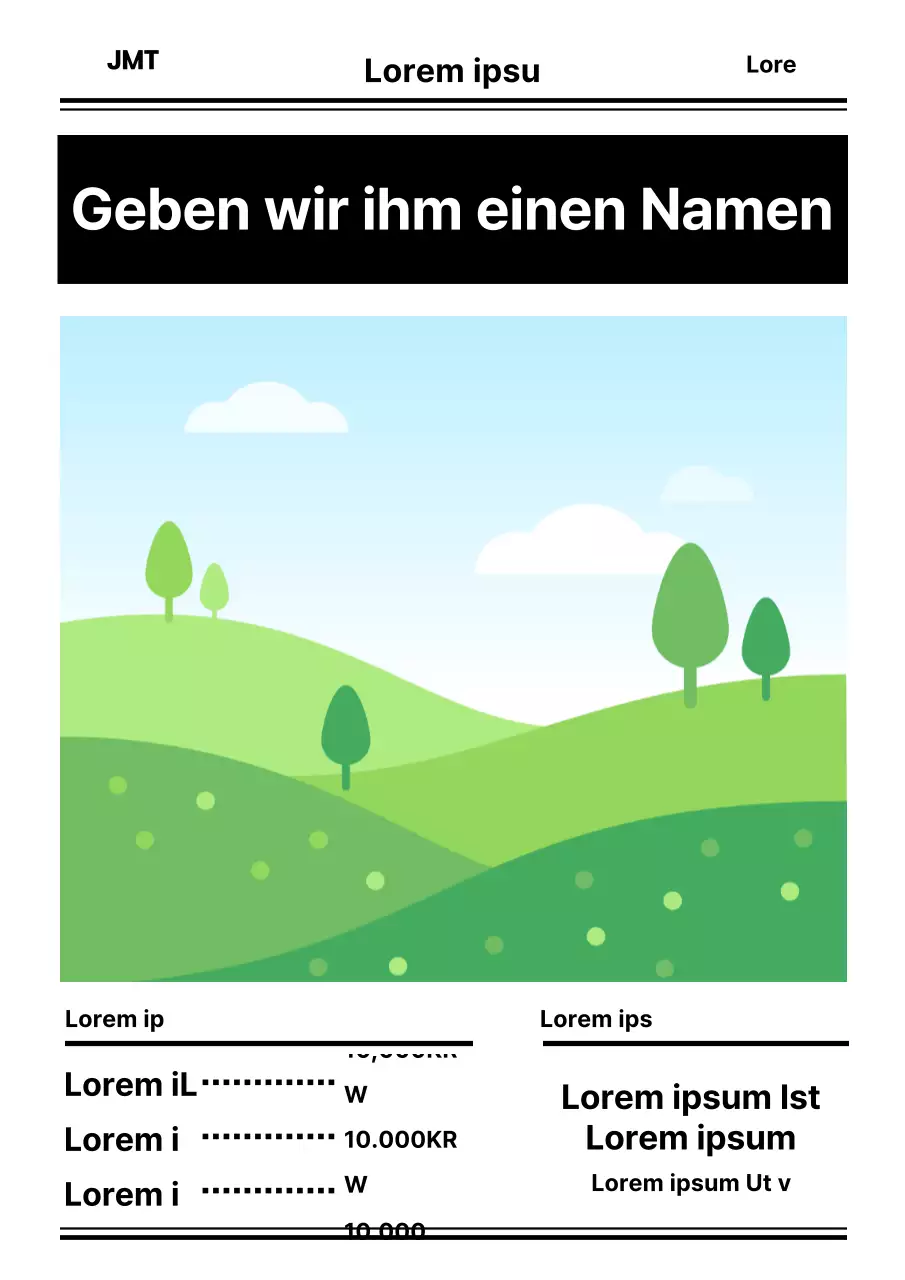 Einfaches Menü Board Mockup