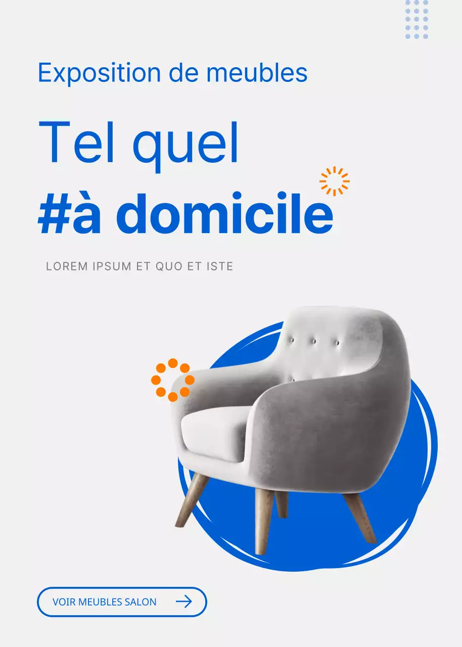 Popup d'événement intérieur simple bleu