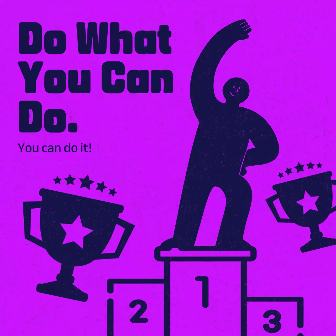 Purple Bold Motivation Announcement Social Media Post