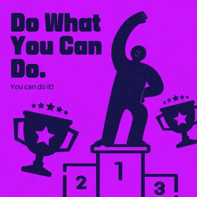 Purple Bold Motivation Announcement Social Media Post