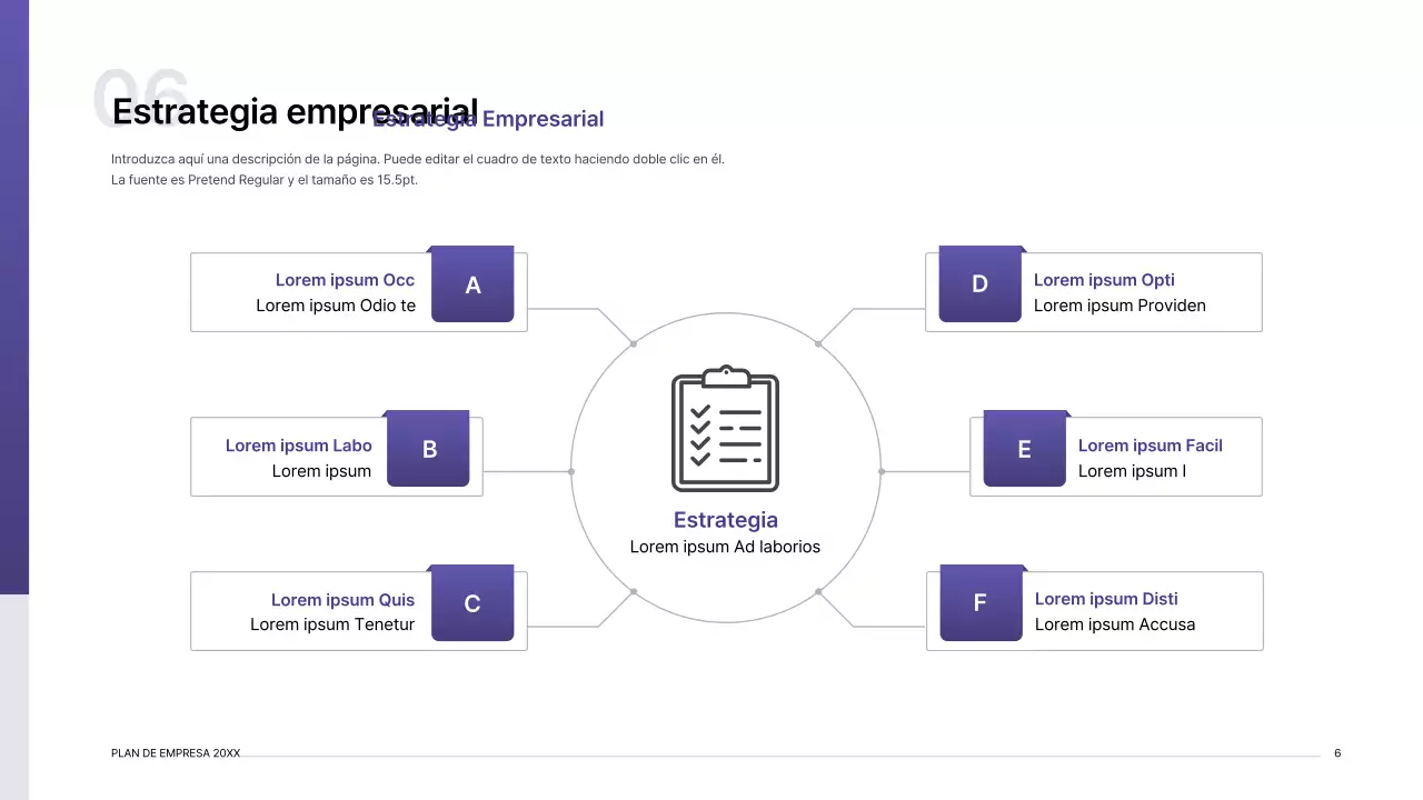 Kit de presentación de plan de negocio con concepto de índice de degradado púrpura