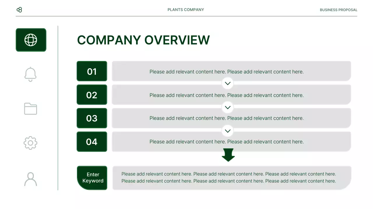 Business business proposal in white and green natural leaf concept