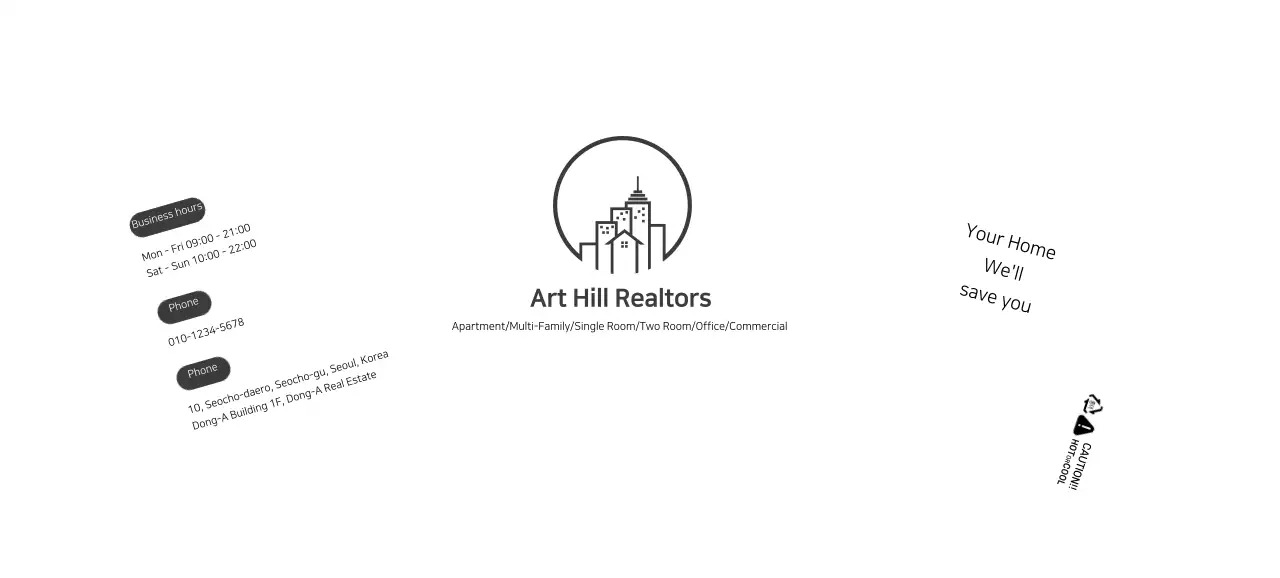 White Simple line illustration Real estate agent