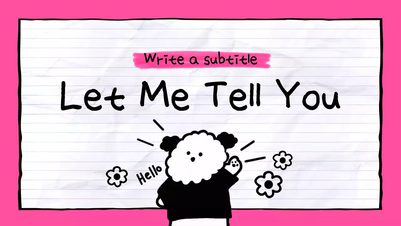 핑크 애니메이션 컨셉 가이드 프레젠테이션