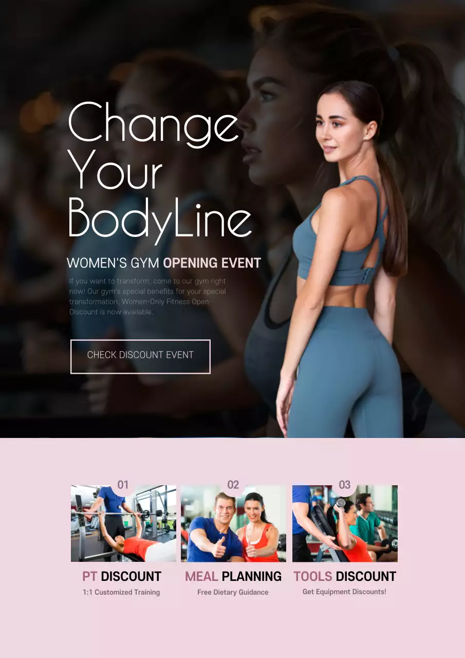 Blue Modern Fitness Promotion Poster