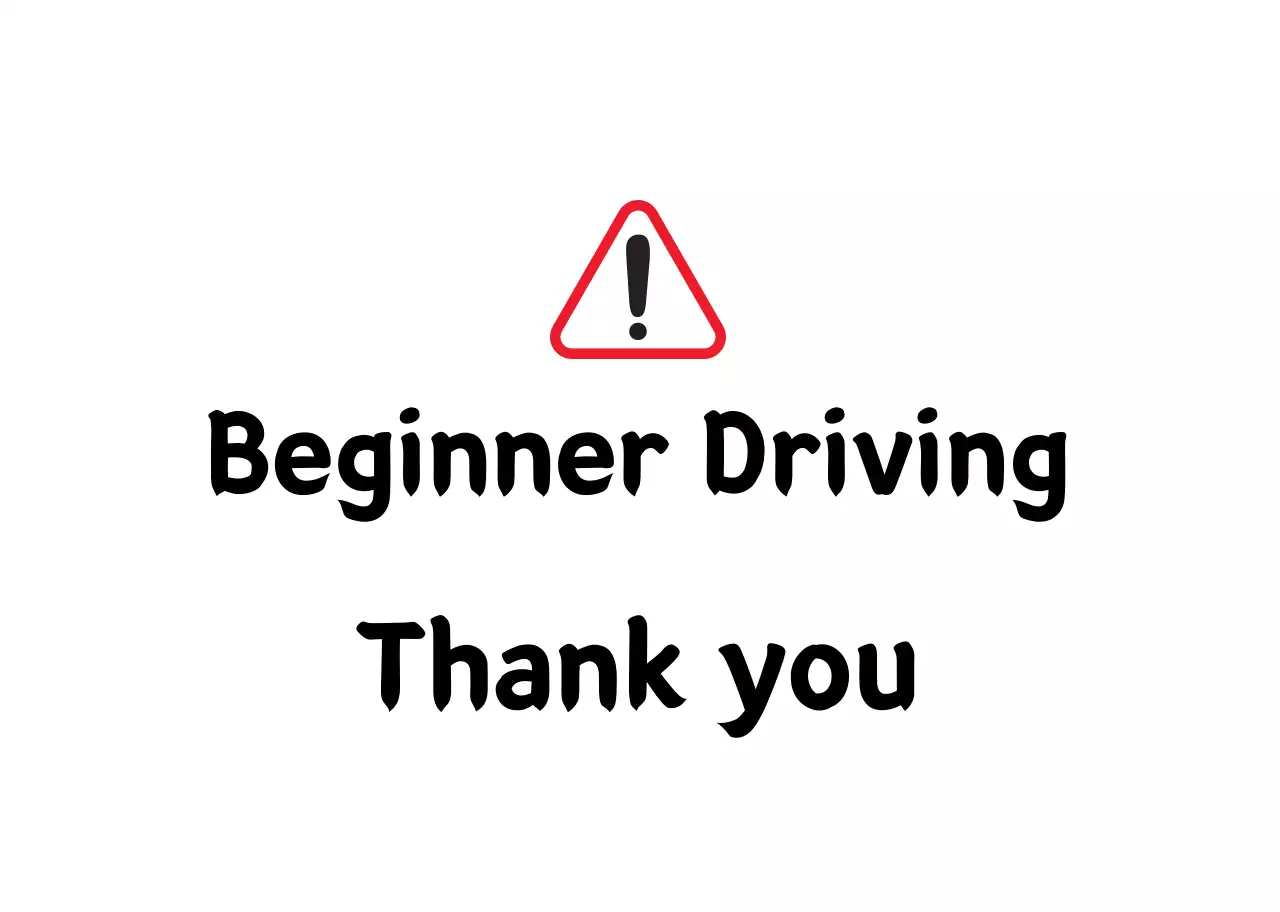 Red Black Readable Beginner Driving Guide