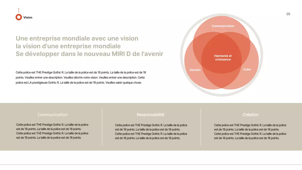 Proposition commerciale avec une touche de brun-rouge