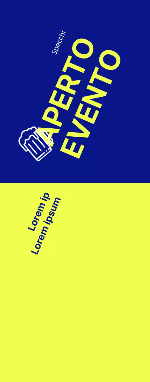 Un evento Hope Open guidato da un testo con un forte contrasto tra giallo e blu