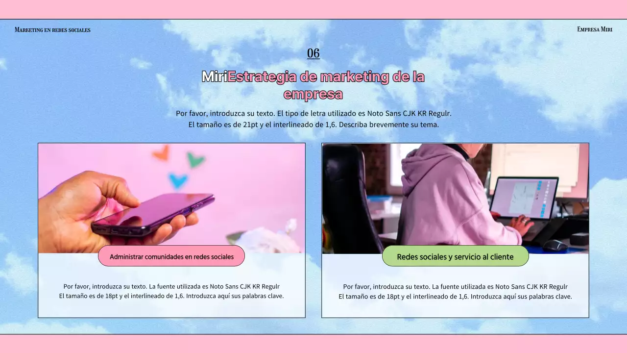 Tendencias del sector del marketing en redes sociales con fondo azul claro