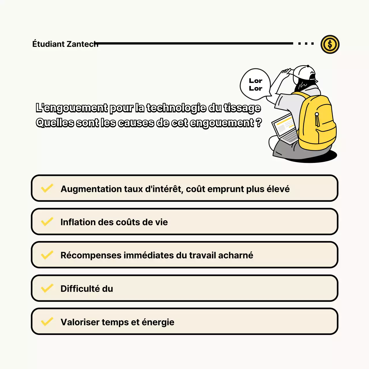 T-shirts d'étudiants avec de jolies illustrations jaunes