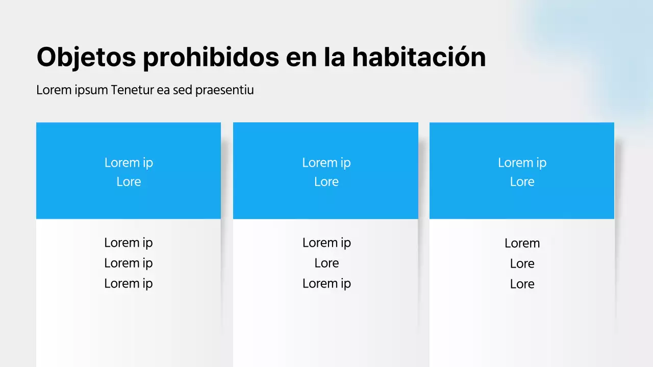 Una guía de la vida hospitalaria con colores azules, líneas limpias y sombras