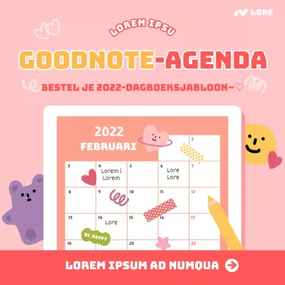 Goodreads in roze op sociale media