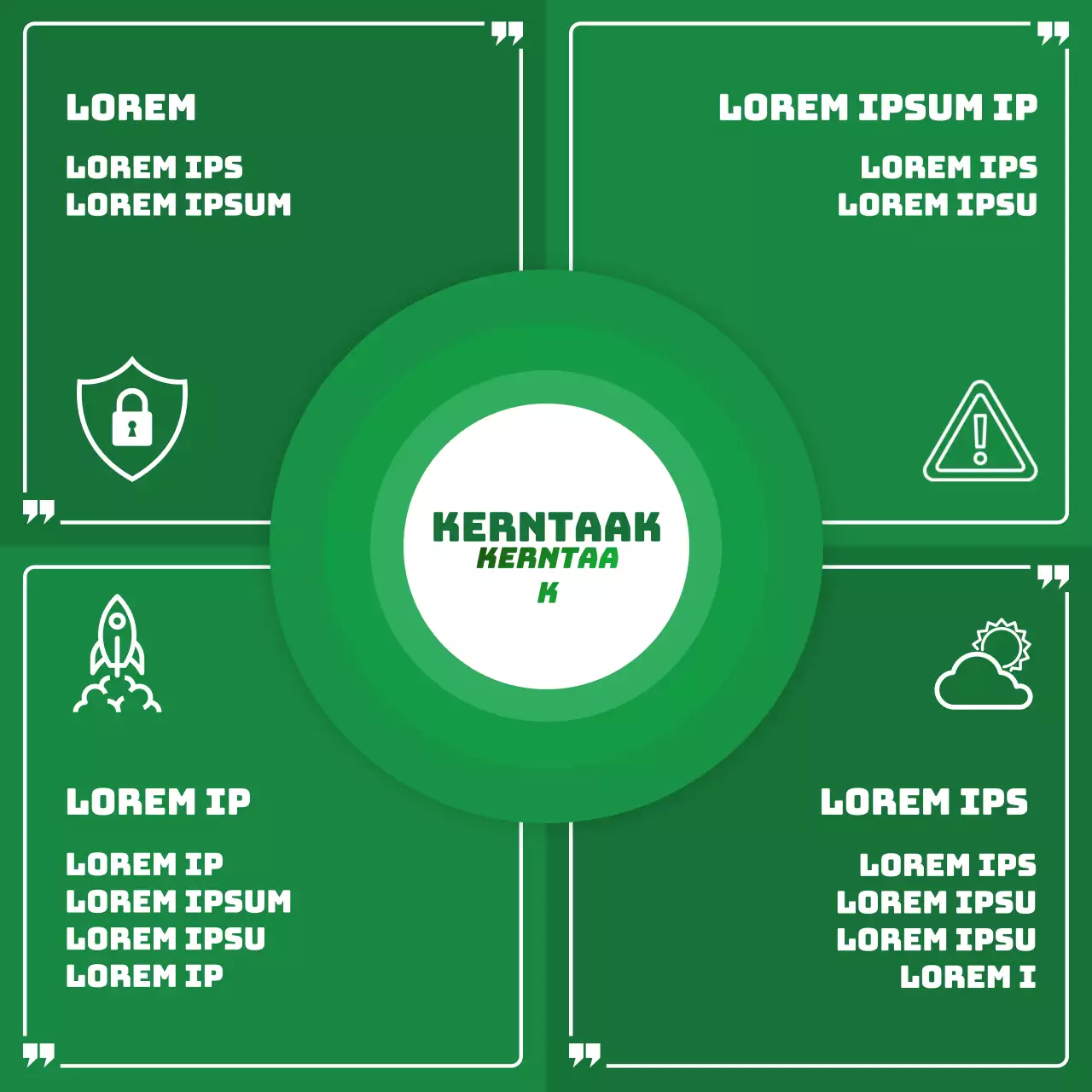 Grensoverschrijdende uitzichten in groen en geel CardNews