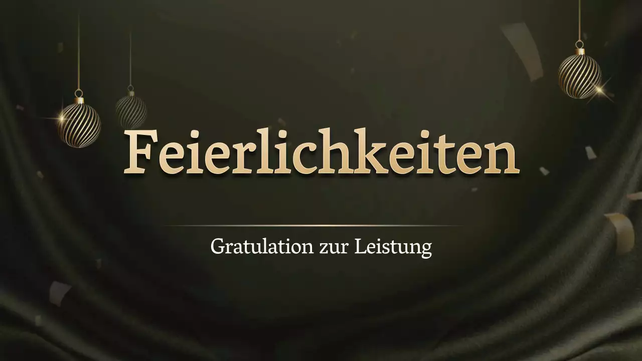 Ein Konzept für eine Soiree zur Preisverleihung in Gold und Schwarz