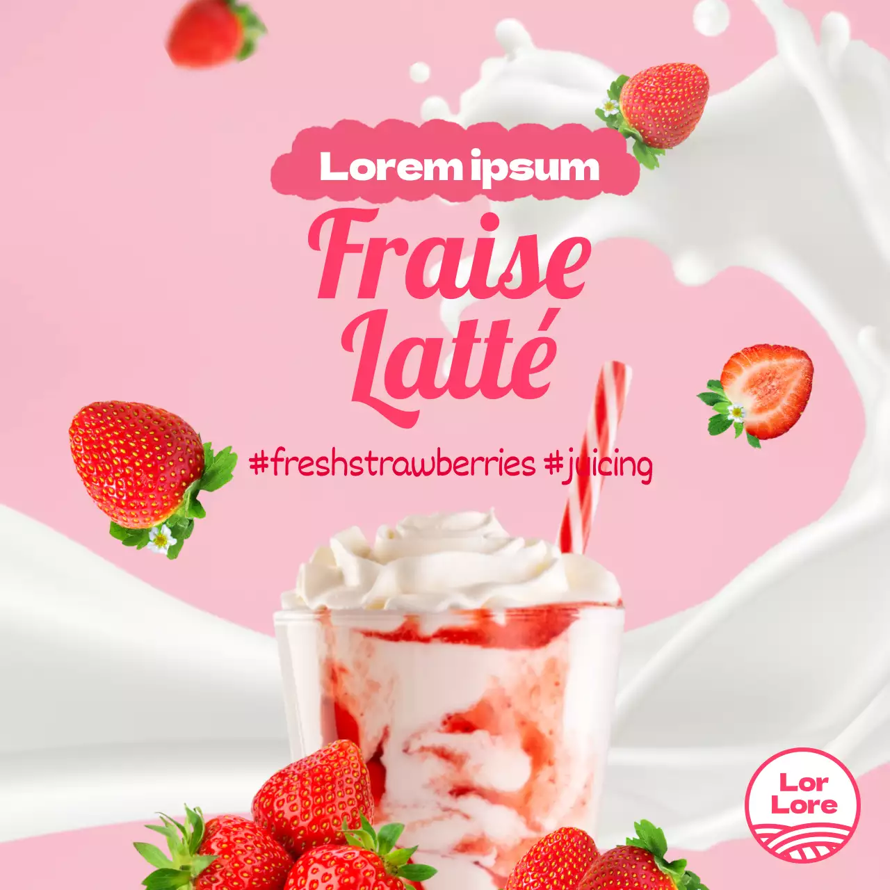 Une collection de recettes à base de fraises avec une jolie touche de rose