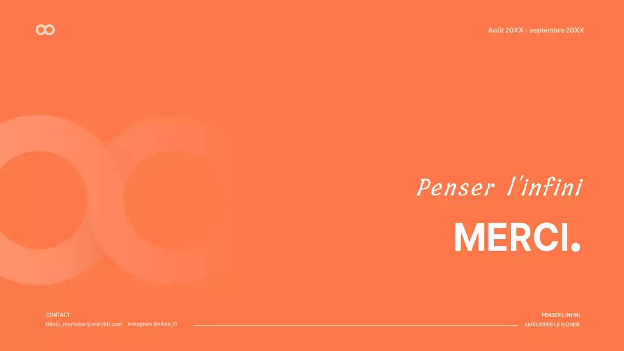 Un portefeuille au concept épuré en blanc et orange