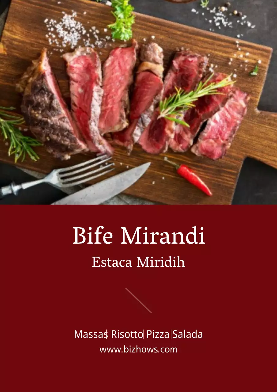 Promover o menu de forma limpa do Burgundy