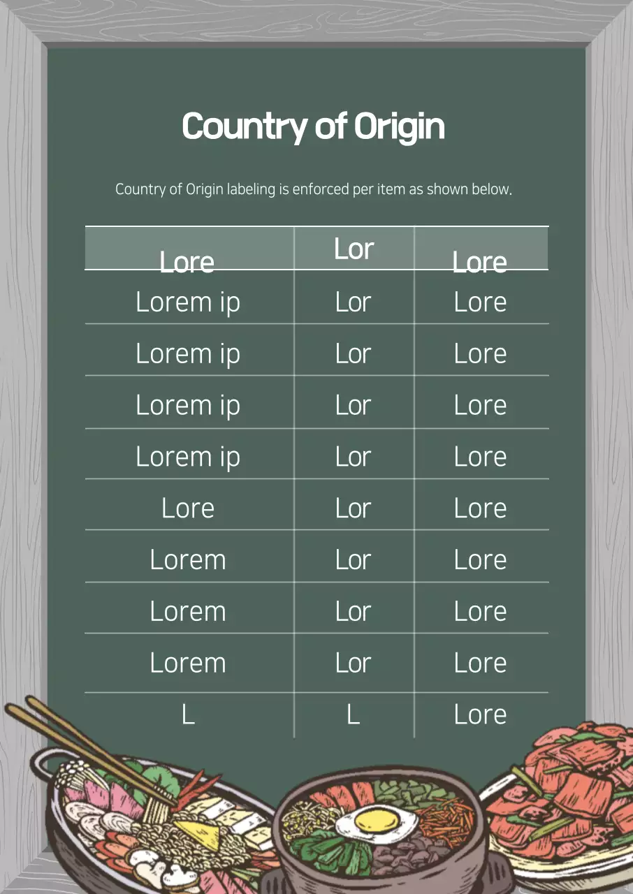 Ilustrasi hijau tanda negara asal restoran antik