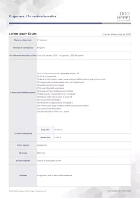 Proposta di corsi grigi, puliti e pratici