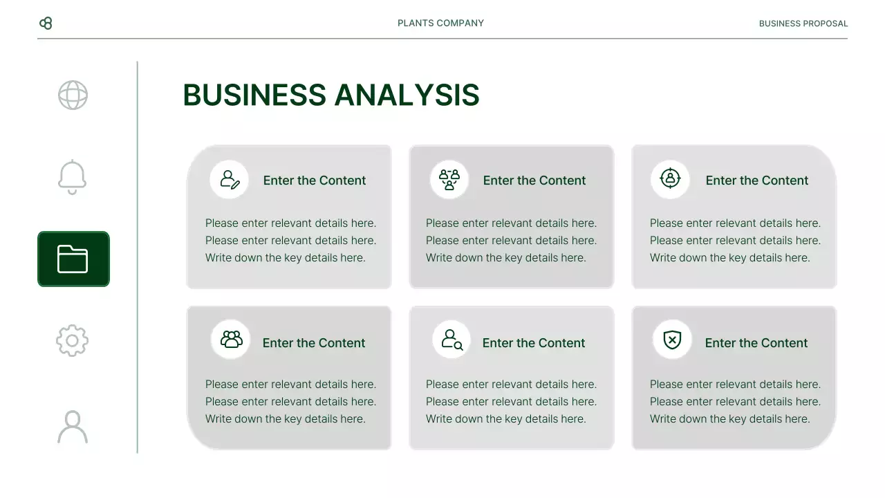Business business proposal in white and green natural leaf concept