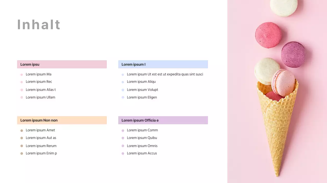 Präsentation des Frühjahrs-Merchandising-Briefs des Cafés in rosa Pastellfarben