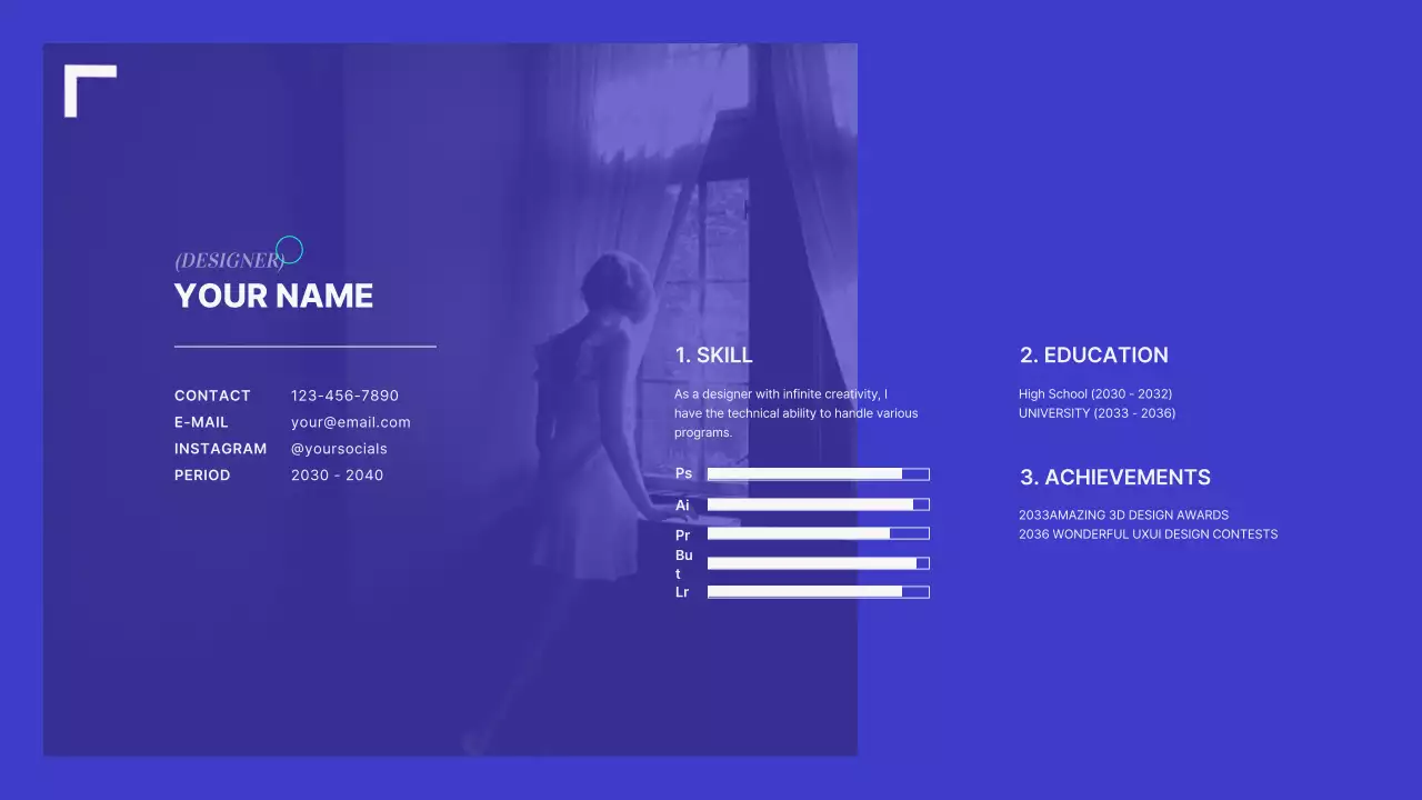 Blue Modern Portfolio Resume Presentation