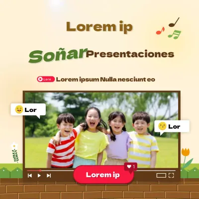 Tema de presentación en directo en línea amarillo y verde