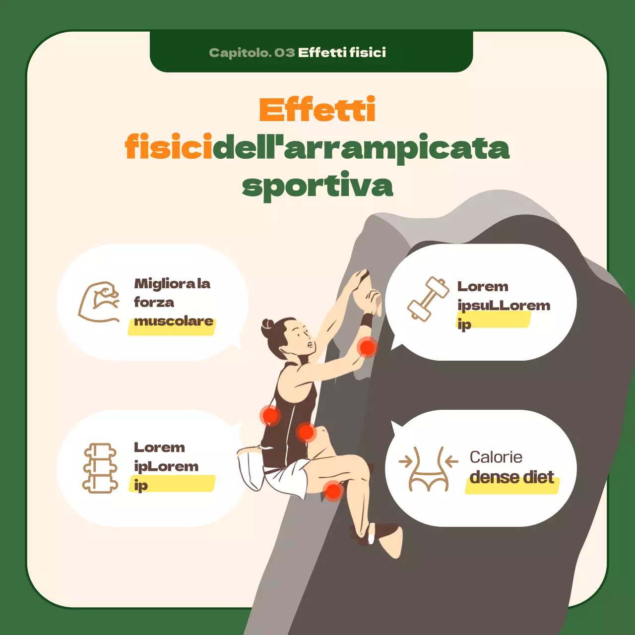 Il miglior hobby dell'arrampicata del 21° secolo, incorniciato in un rilassante sfondo verde scuro