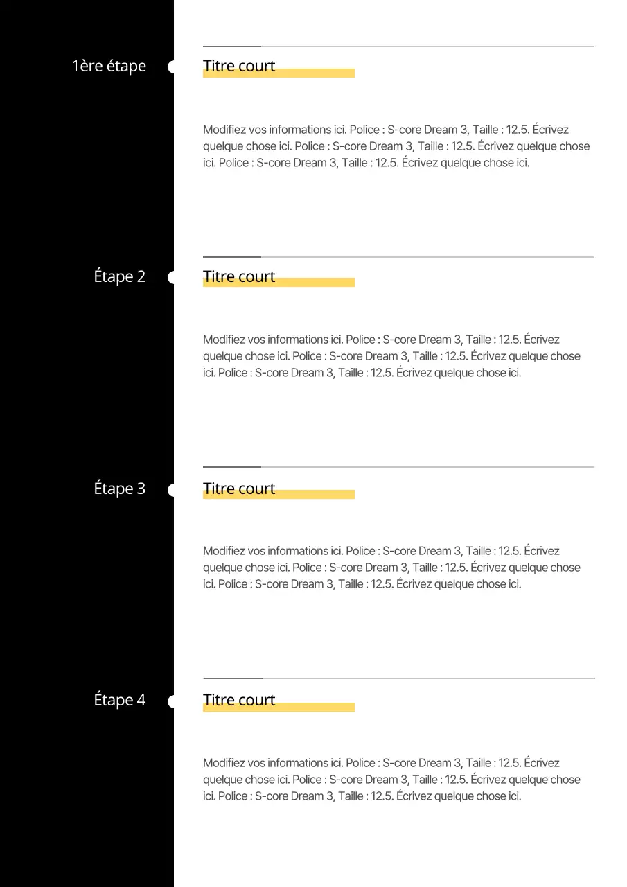 Une déclaration personnelle claire, en noir et blanc