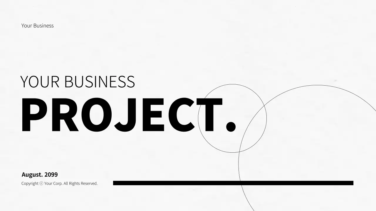 화이트 미니멀리스트 비즈니스 프레젠테이션