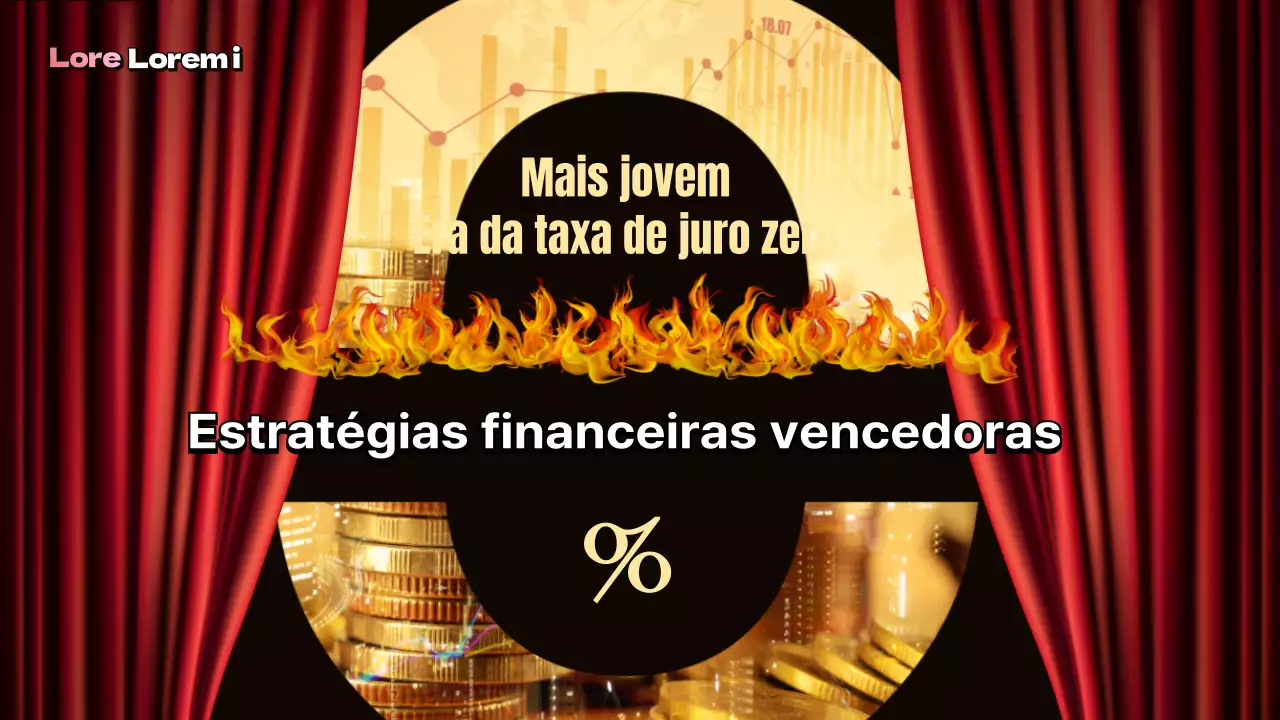 Estratégias financeiras com o tema da cortina de palco vermelha e amarela
