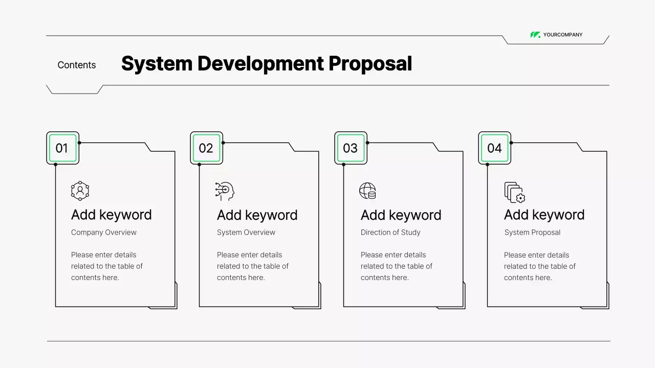 White Modern System Proposal Document Presentation