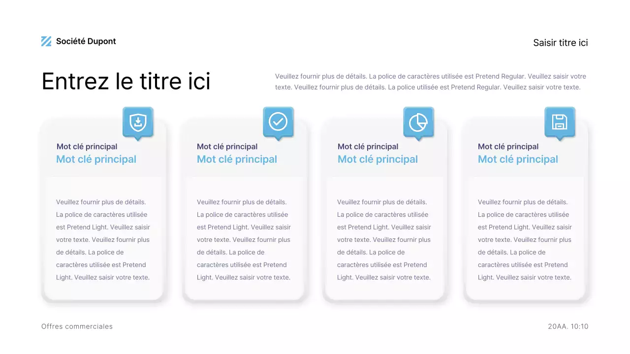 Kit de style UX UI avec une sensation tridimensionnelle en bleu clair et bleu marine