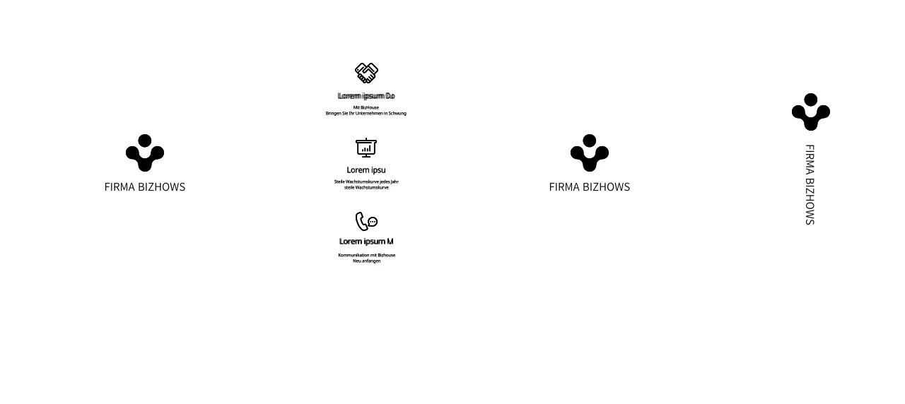 Bewerben Sie das Logo Ihres Unternehmens in einem einfachen Stil