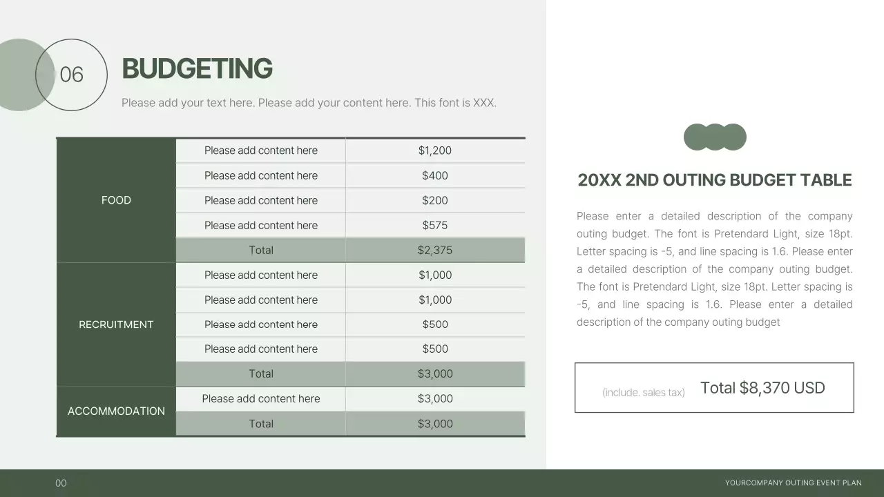 Sage Minimal Company Plan Presentation