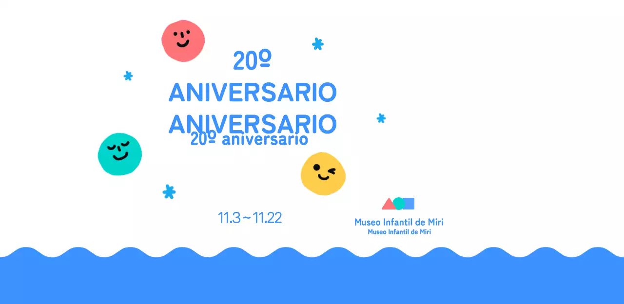 Celebra el azul, colorido y brillante