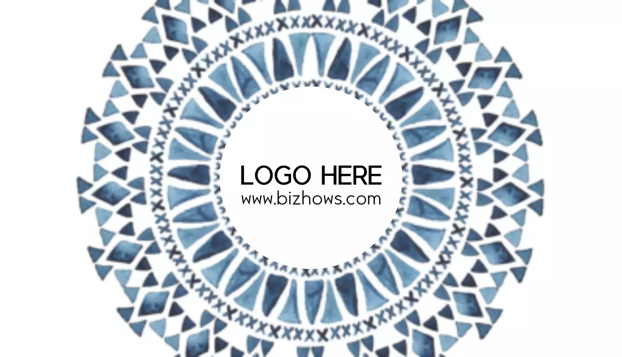 青 シンプル デザイン 名刺