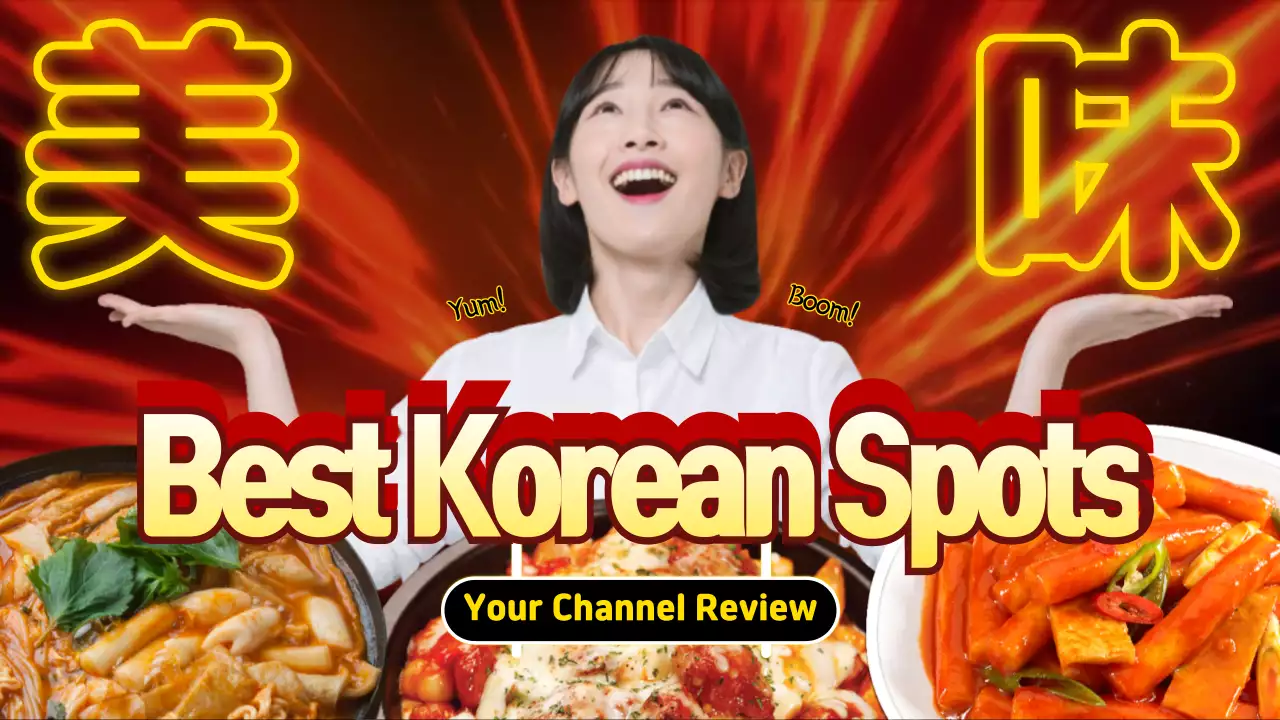 Red Trendy Food Review Promotion YouTube Thumbnail