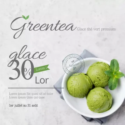 Glace au thé vert