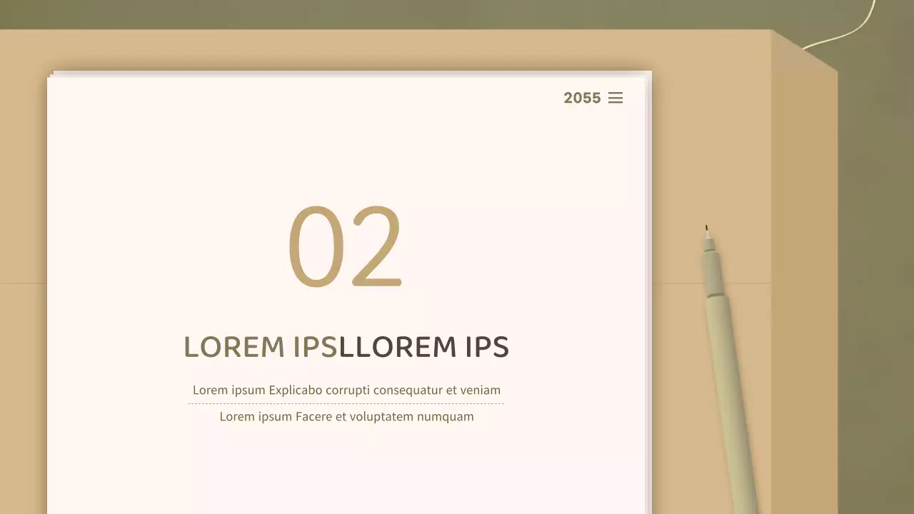 Per presentazioni con un concetto di documento pulito nei toni dell'oliva e del beige