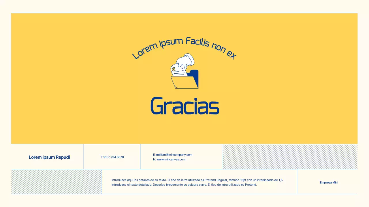 Informe sobre las perspectivas del sector minorista con ilustraciones en azul y amarillo