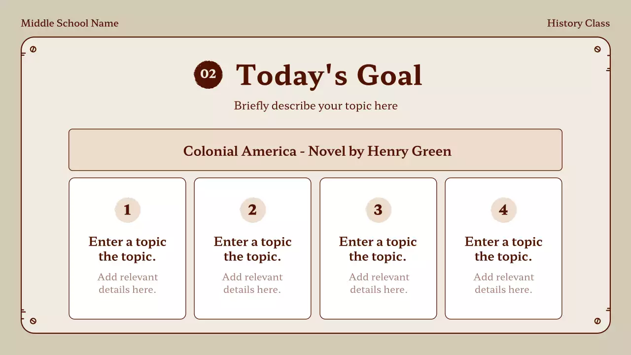 Beige Traditional History Class Presentation